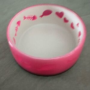 Pink Fish Design Pet Bowl